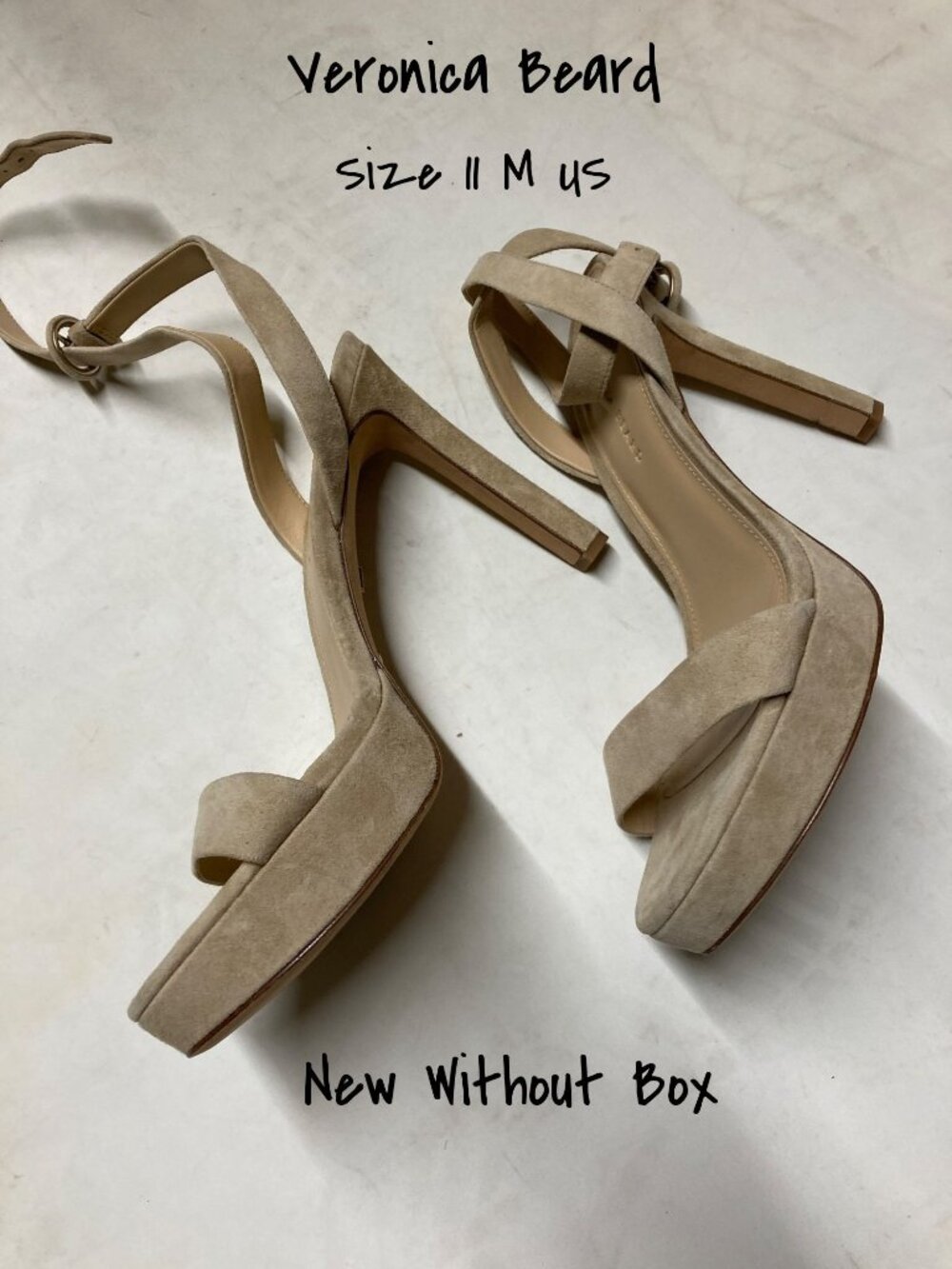 Veronica Beard Suede Ankle Strap Stiletto Sandal Darcelle Women Size 11M US NEW